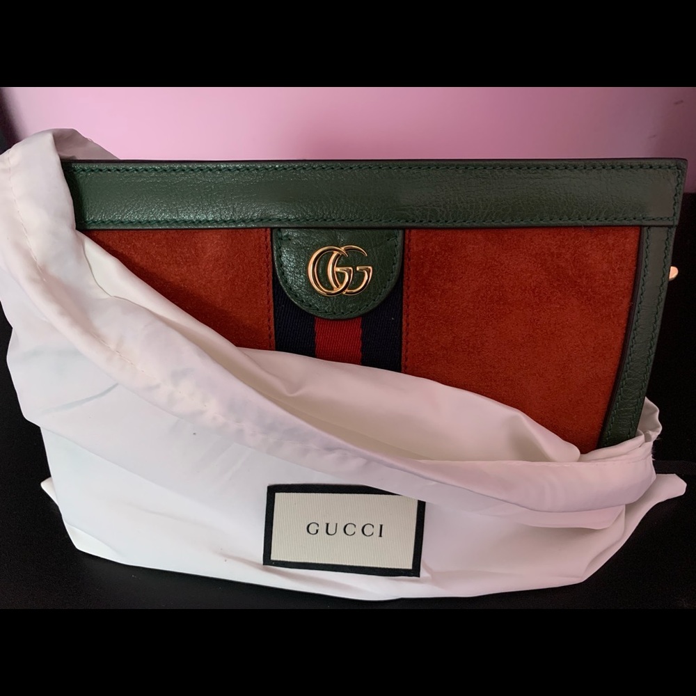 Gucci Ophidia small suede and leather shoulder bag